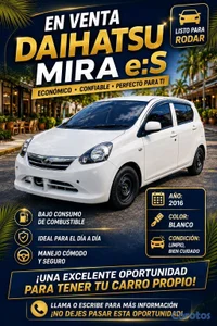 Daihatsu Mira 2016 Blanco | RD$300,000 | Aire Acondicionado | Bajo Consumo