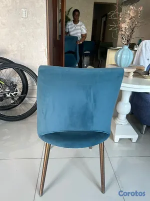 decoración y accesorios - Juego de 6 sillas azules 3