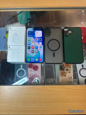 celulares y tabletas - iphone 16 plus negro 128 GB desbloqueado.**tienda  2