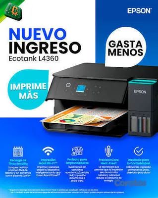 impresoras y scanners - EPSON ECOTANK L4360 SISTEMA MULTIFUNCIONAL A COLOR WIFI Y DUPLEX, UTILIZA BOTELL 2