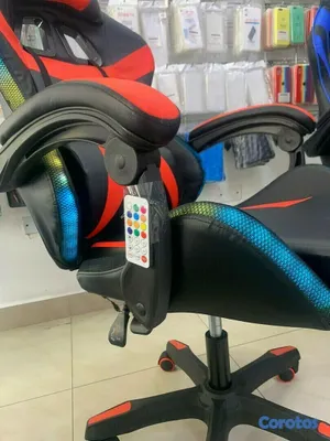 muebles y colchones - Silla gaming respaldo alto reclinable RGB, enciende luces 4