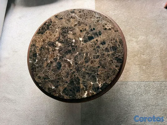 muebles y colchones - Mesa centro marmol emperador roble americano 81cm 3