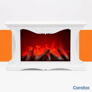 Chimenea artificial eléctrica música por bluetooth