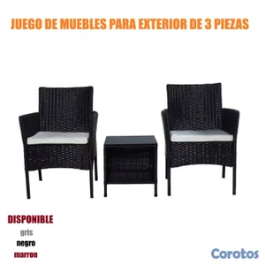 Juego de muebles para exterior de 3 piezas