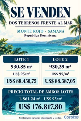 solares y terrenos - DOS TERRENOS EN VENTA CON VISTA AL MAR 2