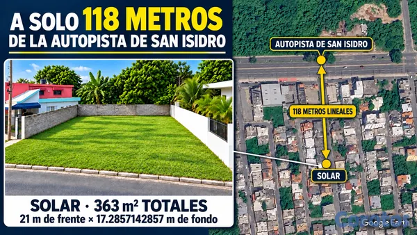 solares y terrenos - Vendo 363 metros con 21 metros de frente x 17 metr 9
