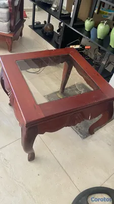 muebles y colchones - Juego de sala completo en Caoba Sólida 5 piezas  5