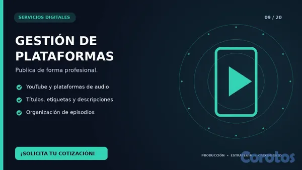 servicios profesionales - PRODUCCIÓN Y GESTION DE PODCAST  14