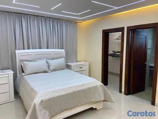 apartamentos - Apartamento Amueblado en Torre Santiago, Republica 5