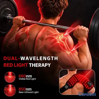Salud y Equipamiento Médico - 🔥 ¡TERAPIA DE LUZ ROJA PARA HOMBRO! 102 Calor + Vibración Recargable 5000mAh 💪 5