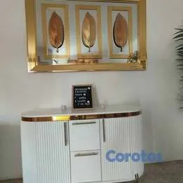 muebles y colchones - Credenza de sala moderna , blanca  2