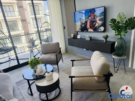 apartamentos - RENTA ELEGANTE APARTAMENTO AMUEBLADO CON VISTA PIS 7
