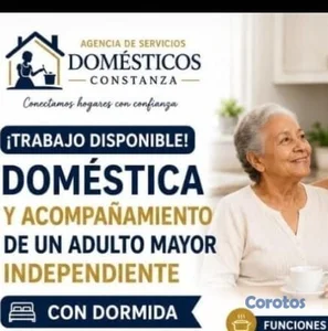 AGENCIA SOLICITA DOMÉSTICAS COMPLETAS CON EXPERIEN