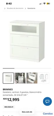 muebles y colchones - gavetero vertical 3 gavetas  6