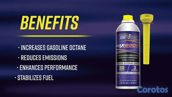 accesorios para vehiculos - Aditivo Max-Boost para elevar el Octanaje de la GasolinaMarca Royal Purple 2