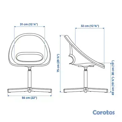 muebles y colchones - 🪑 Silla de escritorio para niños IKEA LOBERGET / S 4
