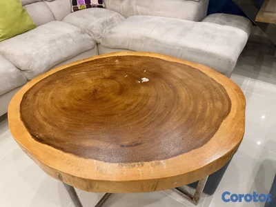 Tope de madera rústica