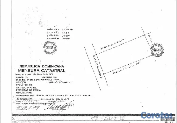 solares y terrenos - En Venta Solar Comercial y Residencial en Naco 3