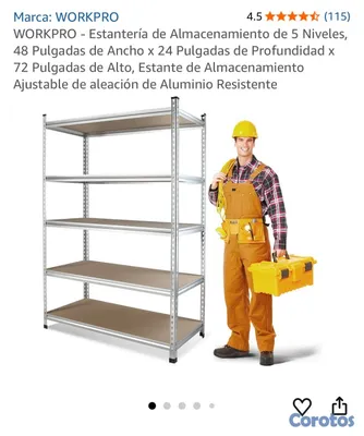 herramientas, jardines y exterior - Estantería de almacenamiento de 5 niveles 2