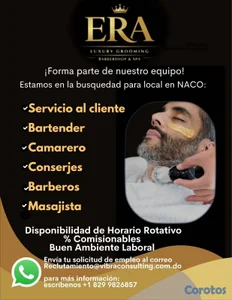 Personal para BarberShop en Naco