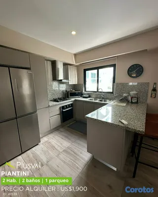 apartamentos - Piantini | Piso alto amueblado + piscina/gym | US$ 2