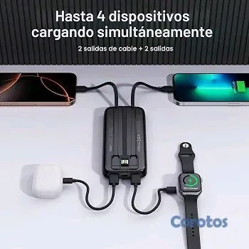 celulares y tabletas - 🔋🔥 ¡PACK DE 2 POWER BANK 10,000mAh! | Cargador Portátil | 4 Salidas ⚡ 2
