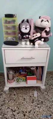 muebles y colchones - VENDO Juego de habitación en pino color blanco  5