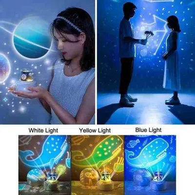 accesorios - Lámpara de luna Proyector de cielo estrellado de fantasía dibujos noche colorida 2