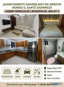 APARTAMENTO AMUEBLADO EN ALQUILER EN ARROYO HONDO II