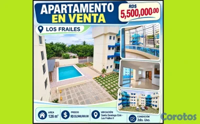 APARTAMENTO EN VENTA – RD $5,500,000.00 – LOS FRAI
