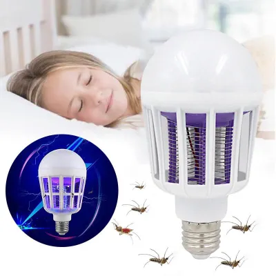 herramientas, jardines y exterior - mata mosquitos electrico tipo bombillo zancudo lampara led insectos trampa 3
