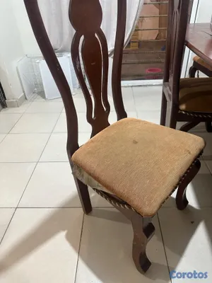 muebles y colchones - Comedor de caoba de 6 sillas 7