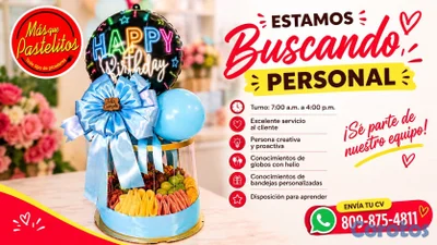 Personal para tienda de globos y envolturas