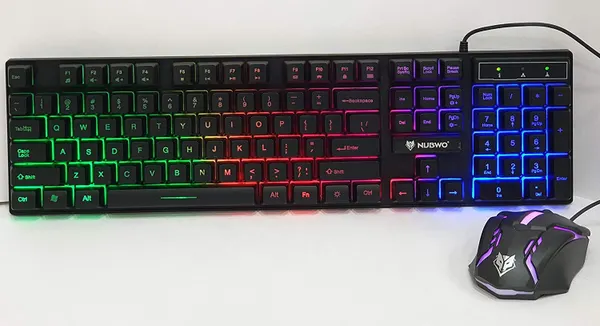 accesorios para electronica - Teclado y mouse NUBWO NKM-623 SAVITAR luces rgb gamer gaming 5