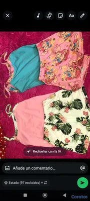 ropa para mujer - piyamas cortas damas y niñas. 14