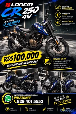 motores y pasolas - LONCIN CR 250 4V 4