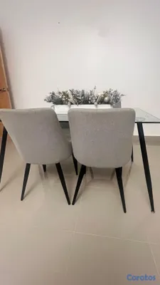 muebles y colchones - Comedor mesa de cristal  4