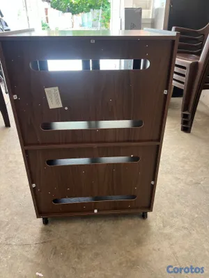 cocina - Gabinete de almacenamiento con 4 niveles ajustable en altura, puerta en cristal. 4