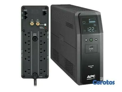 computadoras y laptops - UPS APC BR1100M2-LM BACK-UPS PRO, 1.1KVA (1100 VA), 600 WATTS ,INPUT 120V / OUTP 2