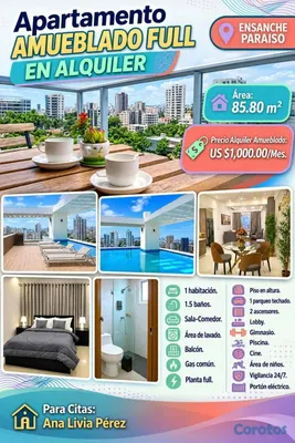 apartamentos - Apartamento en ALQUILER - AMUEBLADO - Ens. PARAISO 15