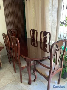 !!impresionante!! comedor de 6 sillas completamente en caoba 