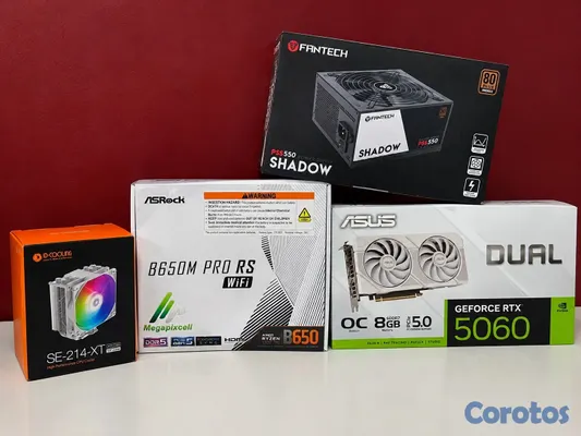 consolas y videojuegos - PC GAMER WHITE EDITION 
RYZEN 5 8400 • RTX 5060 8GB • AM5 • DDR5 RGB 5
