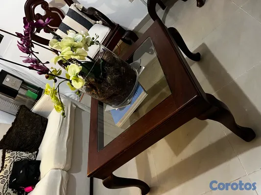 muebles y colchones - juego de mueble en caoba  2