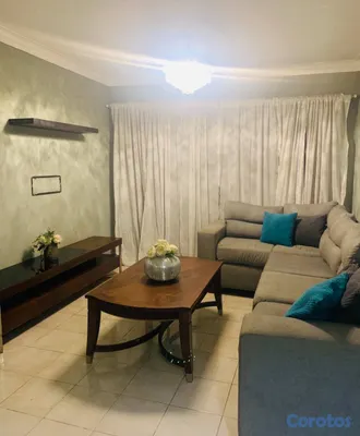 muebles y colchones - SOFA EN L GRIS Y MESA DE ROBLE  3