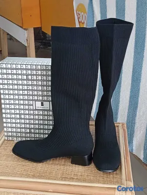 zapatos para mujer -  Botas negras de punto marca VIVAIA  3