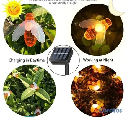 decoración y accesorios - Abejas de Luces Navideñas 4 Metros Solar 🌺🌺👌
 3