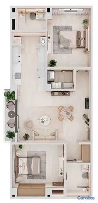apartamentos - Venta Apartamento en construcción 2 hab y 2 parque 2