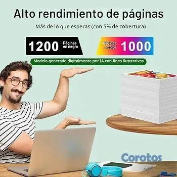 impresoras y scanners - 🔥 PACK DE 4 CARTUCHOS DE TINTA HP 910XL SAILNER Compatible con OfficeJet Pro 🖨 3