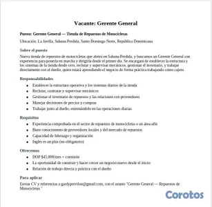 GERENTE GENERAL 