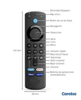 tv - Control remoto para amazon fire stick todas las versiones 4